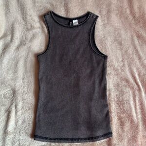 H&M Gray Ribbed Tank Top